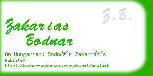 zakarias bodnar business card